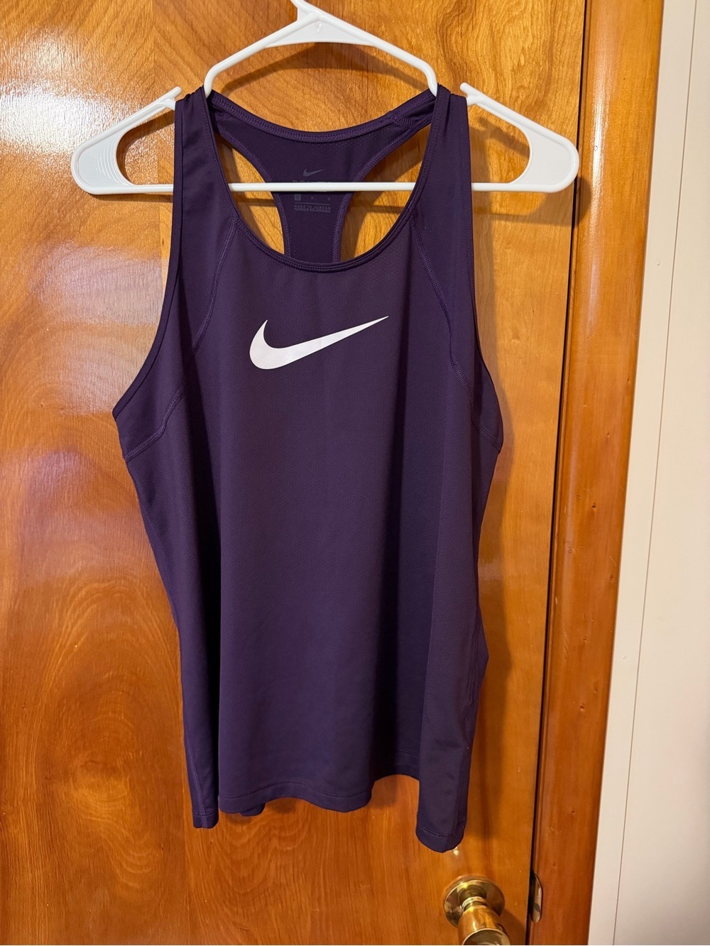 Nike Purple Dri-FIT Racerback Tank with White Swoosh